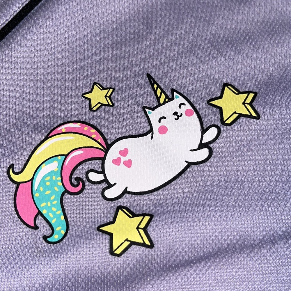 Hot Topic 4X Lilac Purple Pusheenacorn Jersey with FANCY written on back